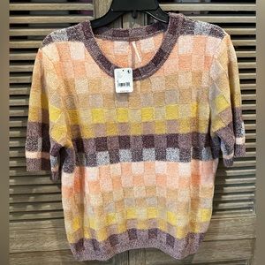 NWTs: Free People short sleeve sweater size large